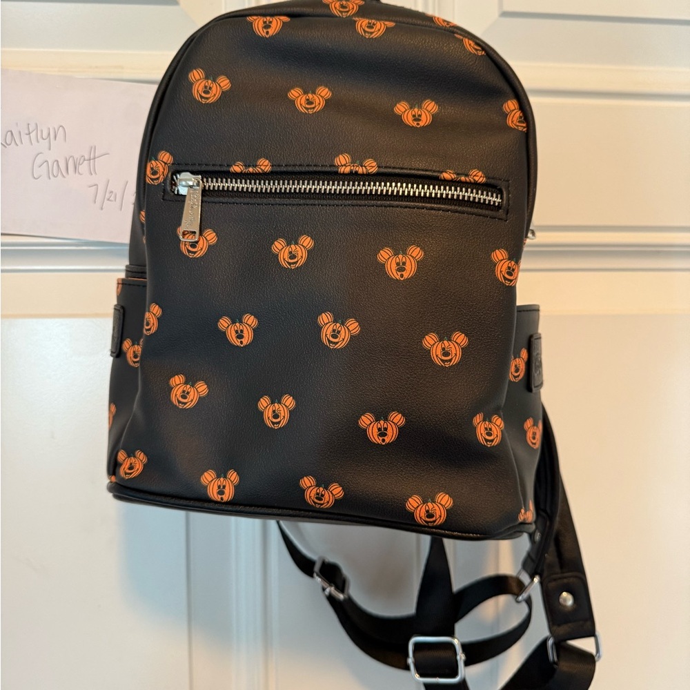 Cakeworthy Black and Orange Patterned  Backpack